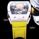Richard Mille RM 88 Smiley  White Case Yellow Strap Swiss Replica Watch  (6)_th.jpg